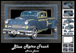 Blue Retro Truck Mini Kit