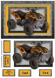 Yellow Quad Bike A5 Landscape