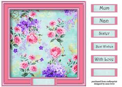 Floral Rococo in Pink 8x8 Quick Topper
