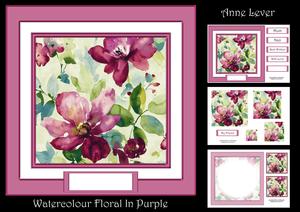 Watercolour Floral in Purple Mini Kit