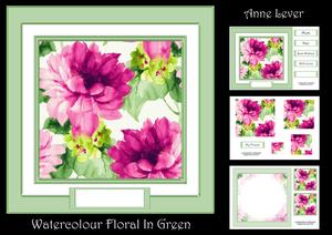 Watercolour Floral in Green Mini Kit