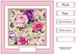 Watercolour Floral in Pink 8x8 Quick Topper