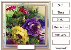 Striking Floral in Purple 8x8 Quick Topper