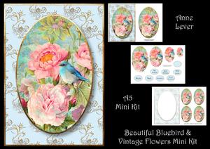 Beautiful Bluebird & Vintage Flowers Mini Kit