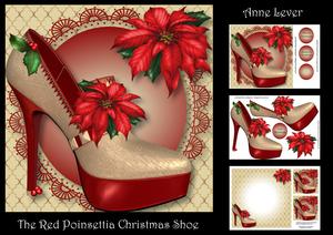 The Red Poinsettia Christmas Shoe