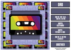 Retro Cassette 8x8 Quick Topper