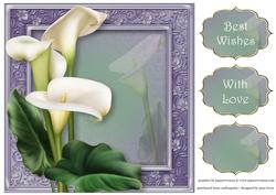 Pure Calla Lilies 8x8 Quick Topper