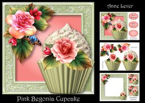 Pink Begonia Cupcake