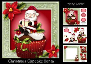 Christmas Cupcake - Santa