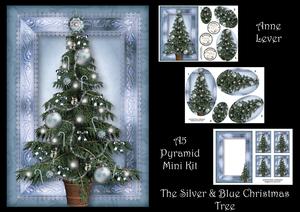 Silver & Blue Christmas Tree Pyramid Mini Kit