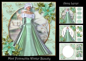 Mint Poinsettia Winter Beauty
