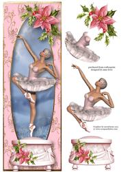 Christmas Ballerina Music Box in Pink Large Dl