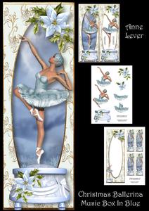 Christmas Ballerina Music Box in Blue