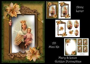 Mary & Jesus Golden Poinsettias