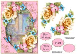 The Cottage Door with Summer Roses