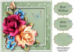 Summer Roses 8x8 Quick Topper