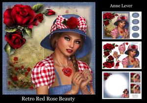 Retro Red Rose Beauty