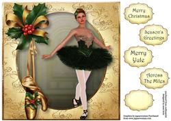 Christmas Ballerina Beauty 8x8 Quick Topper