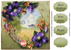 Beautiful Summer Blooms at the Windmill 8x8 Quick Topper