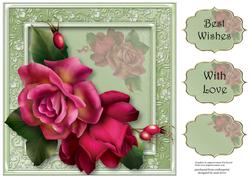 Beautiful Vibrance Roses 8x8 Quick Topper