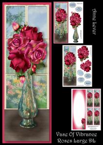 Vase of Vibrance Roses Large Dl