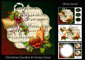 Christmas Candles & Candy Canes