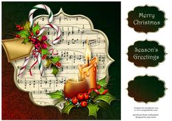 Christmas Candles & Candy Canes 8x8 Quick Topper