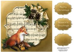 The Christmas Fox 8x8 Quick Topper