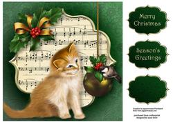 The Christmas Kitten 8x8 Quick Topper