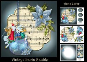 Vintage Santa Bauble