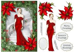 Elegant Christmas with Red Poinsettias