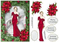 Elegant Christmas with Deep Pink Poinsettias