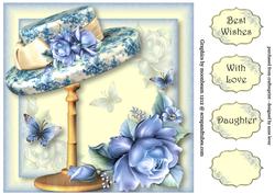 Millinary Magic Willow Pattern 8x8 Quick Topper