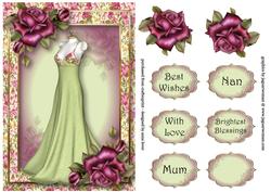Beautiful Dress & Blackberry Roses