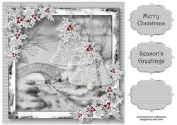 Silver Winter Scene 8x8 Quick Topper