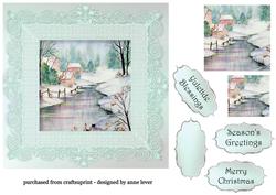 The Frozen Stream with Lace Frame 7x7