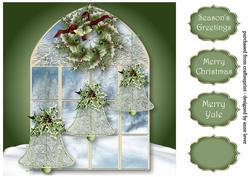 The Winter Window & Lace Bells 8x8 Quick Topper