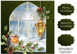 The Winter Window - Robin & Lantern 8x8 Quick Topper