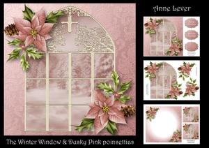 The Winter Window & Pink Poinsettias