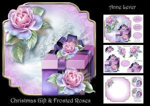Christmas Gift & Frosted Roses