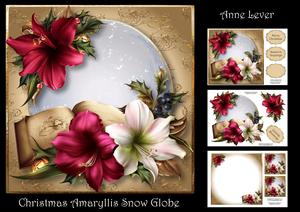 Christmas Amaryllis Snow Globe