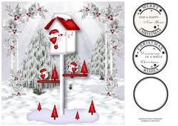 The Snowy Christmas Birdhouse