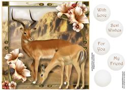 The Peaceful Antelopes 8x8 Quick Topper