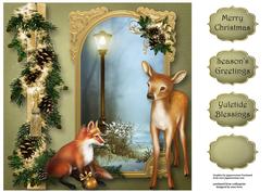 Woodland Friends at Christmas 8x8 Quick Topper
