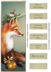 The Christmas Fox Large Dl Quick Topper