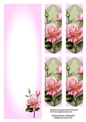 Pink Edwardian Roses Large Dl Insert