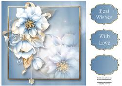 Beautiful Blue 8x8 Quick Topper