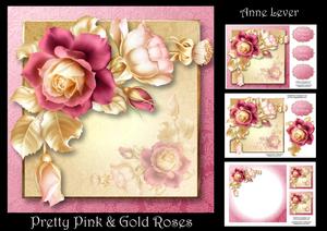 Pretty Pink & Gold Roses