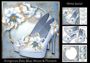 Gorgeous Pale Blue Shoes & Flowers