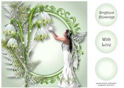 The Snowdrop Fairy 8x8 Quick Topper